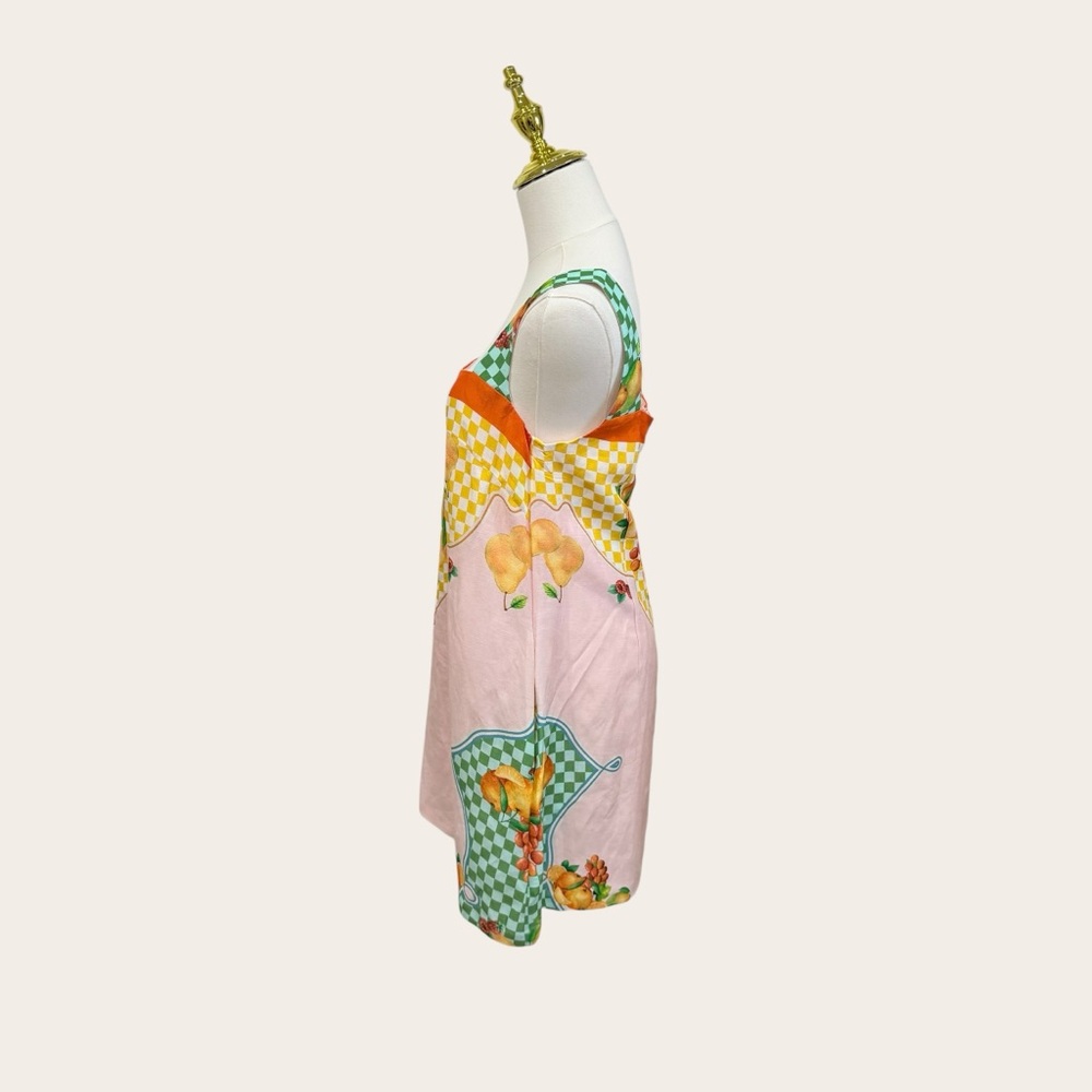 Antonio Melani Small Eliana Fruit Print Linen Blend Sleeveless Mini Dress NWT - Picture 5 of 13
